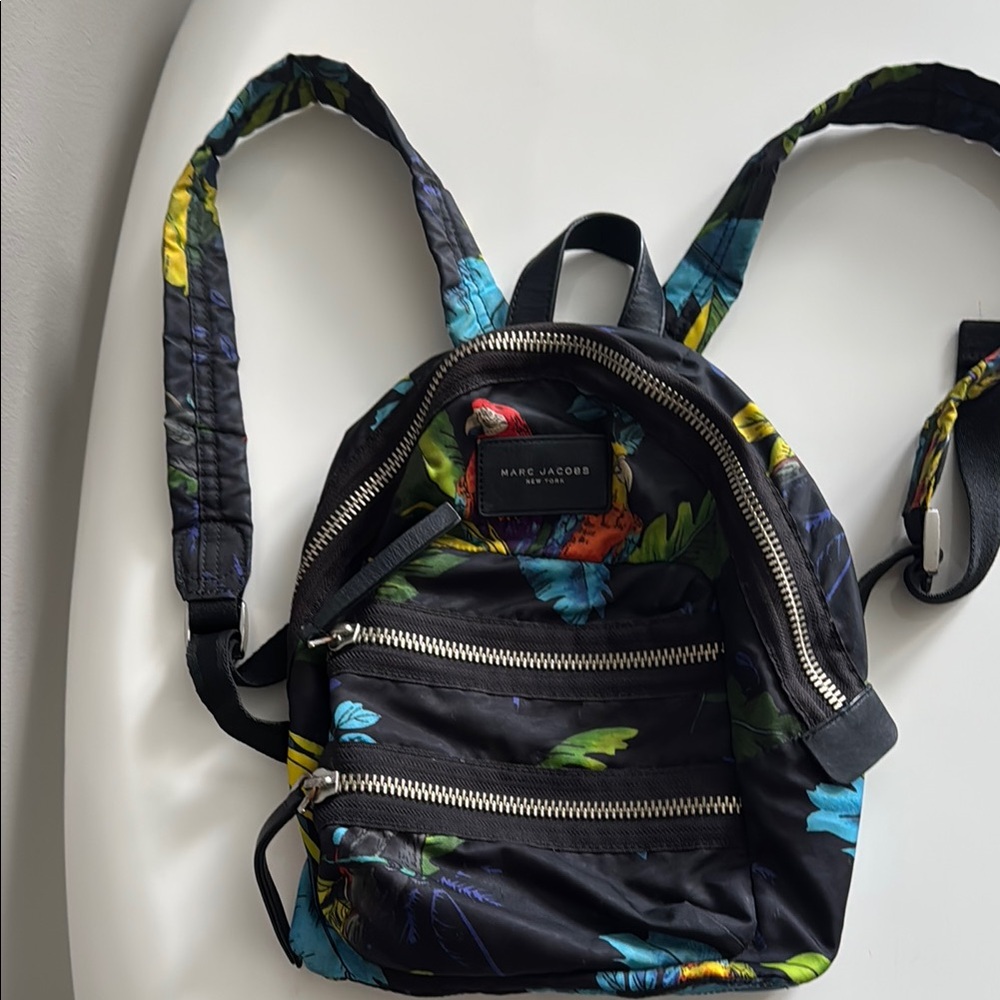 Marc Jacobs Black Backpack with Playful Design